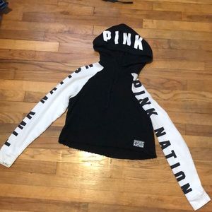 PINK NATION sweater crop top